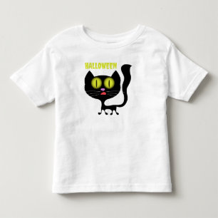 T-shirt Pour Les Tous Petits Chat noir Déplaisant Halloween
