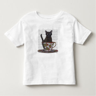 T-shirt Pour Les Tous Petits Chat noir en Teacup