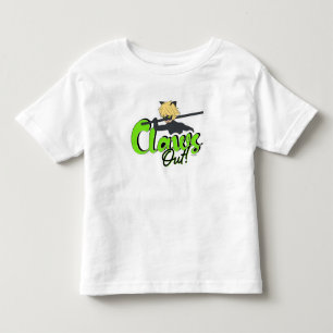 T-shirt Pour Les Tous Petits Chat Noir Les Griffes Sortent !