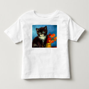T-shirt Pour Les Tous Petits Chat smoking Van Gogh
