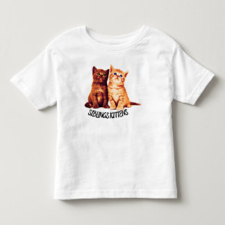 T-shirt Pour Les Tous Petits Chatons frères et sœurs, deux chats mignons