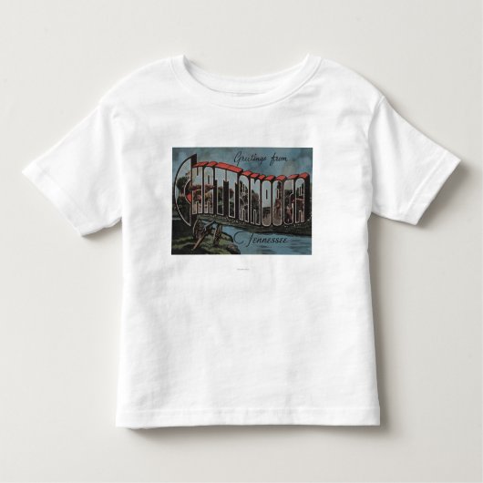T-shirt Pour Les Tous Petits Chattanooga, Tennessee (scène de rivière) (Devant)