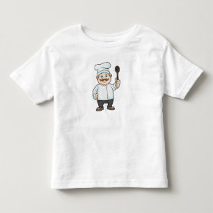 T-shirt Pour Les Tous Petits Chef avec casquette et cuillère à soupe du chef