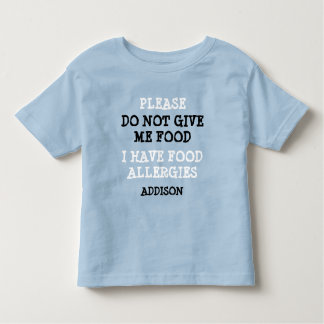 T-shirt Pour Les Tous Petits Chemise d'alerte d'allergie alimentaire personnali