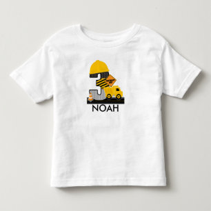 T-shirt Pour Les Tous Petits Chemise d'anniversaire de construction, Camion de 