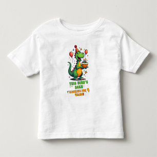 T-shirt Pour Les Tous Petits Chemise d'anniversaire de Dinosaur mignonne pour 4