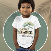T-shirt Pour Les Tous Petits Chemise d'anniversaire de la jungle sauvage