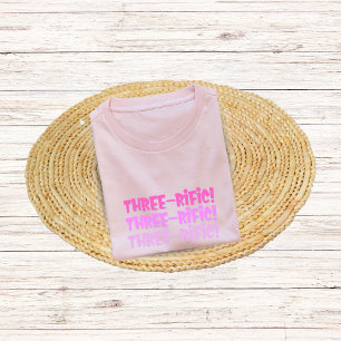 T-shirt Pour Les Tous Petits Chemise d'anniversaire de trois ans pour enfants