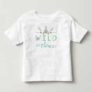 T-shirt Pour Les Tous Petits Chemise d'anniversaire d'un garçon sauvage et troi
