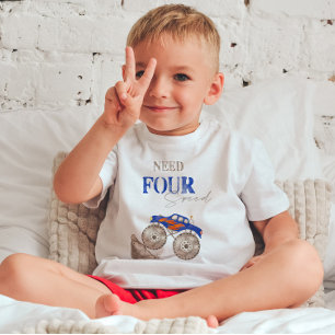 T-shirt Pour Les Tous Petits Chemise de camion monstre à quatre vitesses
