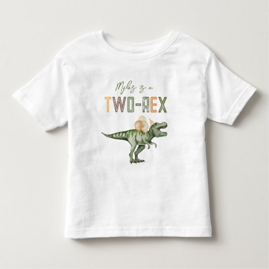 T-shirt Pour Les Tous Petits Chemise de fête d'anniversaire Two-Rex (Devant)