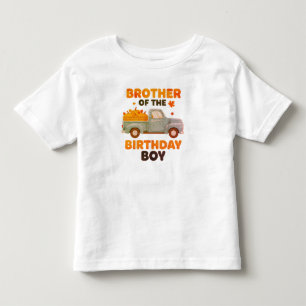 T-shirt Pour Les Tous Petits Chemise de frère du garçon fêté, citrouille d'auto