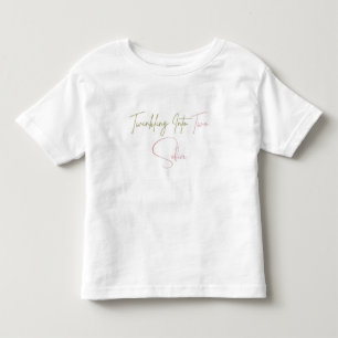 T-shirt Pour Les Tous Petits Chemise de naissance personnalisée scintillante à