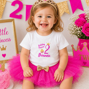 T-shirt Pour Les Tous Petits Chemise de princesse d'anniversaire pour fille de