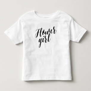 T-shirt Pour Les Tous Petits Chemise de script noir Flower Girl