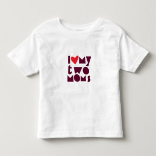 T-shirt Pour Les Tous Petits Chemise de support de LGBT pour l'enfant avec deux