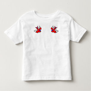 T-shirt Pour Les Tous Petits Chemise de tatouage d'hirondelle d'enfant en bas