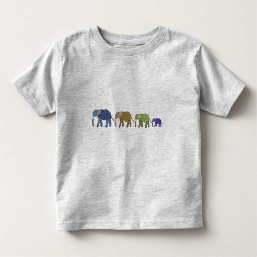 T-shirt Pour Les Tous Petits Chemise d'enfant en bas âge d'éléphants africains (Devant)