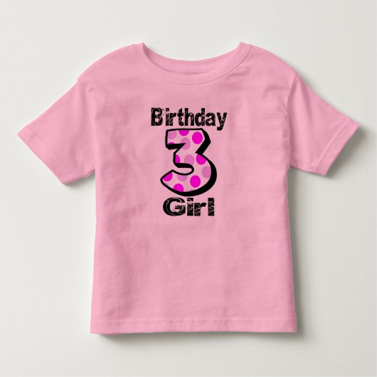 T-shirt Pour Les Tous Petits Chemise fille 3e anniversaire (Devant)