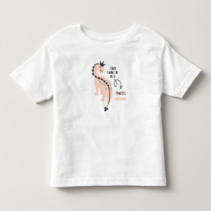 T-shirt Pour Les Tous Petits Chemise Fille Princesse Dinosaure Drôle avec une C