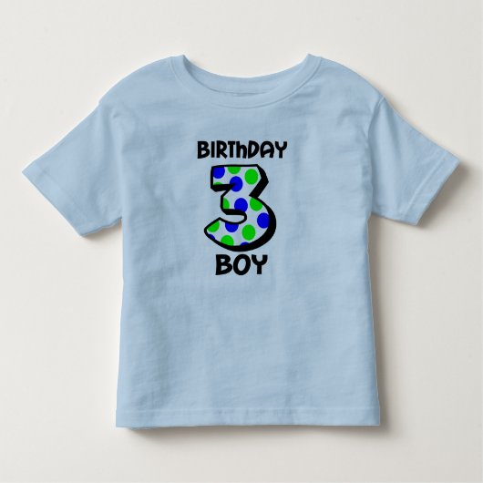 T-shirt Pour Les Tous Petits Chemise garçon 3e anniversaire (Devant)