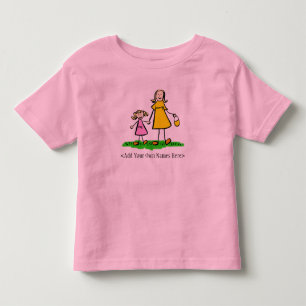 T-shirt Pour Les Tous Petits Chemise Maman & Me (Blond w Personnaliser Names)