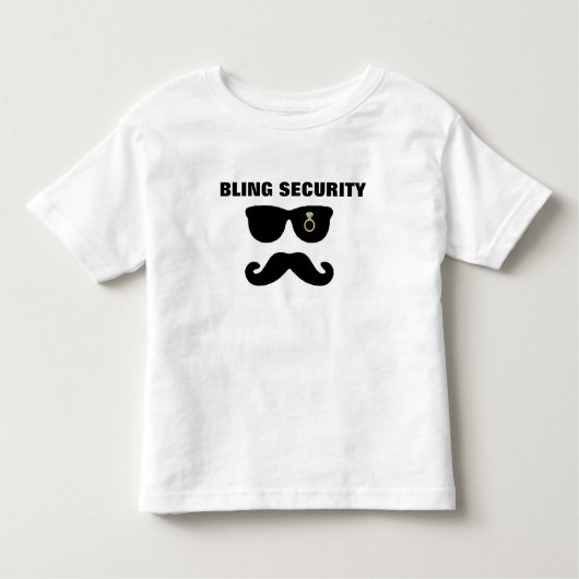 T-shirt Pour Les Tous Petits Chemise Mariage de sécurité Bling & Bride (Devant)
