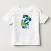 T-shirt Pour Les Tous Petits Chemise personnalisée 2e grenouille d'anniversaire (Devant)