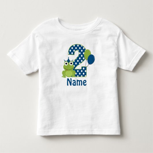 T-shirt Pour Les Tous Petits Chemise personnalisée 2e grenouille d'anniversaire (Devant)