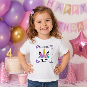 T-shirt Pour Les Tous Petits Chemise personnalisée de licorne pour enfant en ba