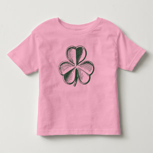T-shirt Pour Les Tous Petits Chemise T pour fillette en bas âge Shamrock de la