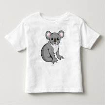 Chemise unisexe de koala d'enfant en bas âge gris