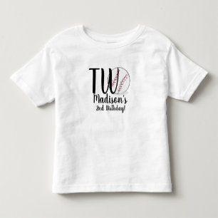 T-shirt Pour Les Tous Petits Chemises de 2e anniversaire de baseball pour bébé