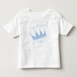T-shirt Pour Les Tous Petits Chemises et cadeaux Prince Crown 3e anniversaire
