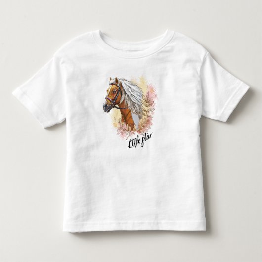 T-shirt Pour Les Tous Petits Cheval à main avec plantes (Devant)