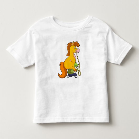 T-shirt Pour Les Tous Petits Cheval avec Boy.PNG (Devant)