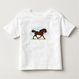 T-shirt Pour Les Tous Petits Cheval Brown de châtaignes équestre