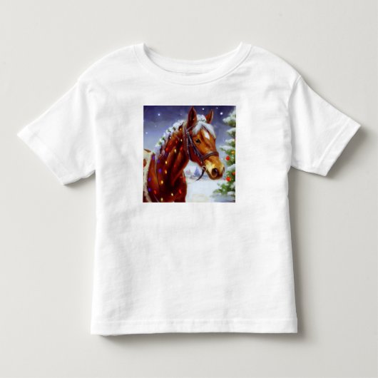 T-shirt Pour Les Tous Petits Cheval de Noël 3 (Devant)