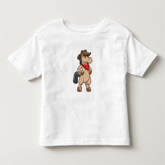 T-shirt Pour Les Tous Petits Cheval en cow-boy (Devant)
