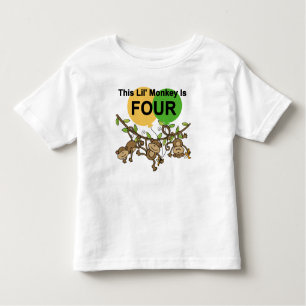 T-shirt Pour Les Tous Petits Chevaliers et cadeaux de 4e anniversaire des singe