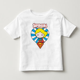 T-shirt Pour Les Tous Petits Chibi Supergirl Starburst Coeur et logo