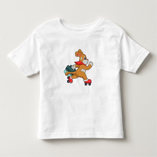 T-shirt Pour Les Tous Petits Chien à roulettes (Devant)