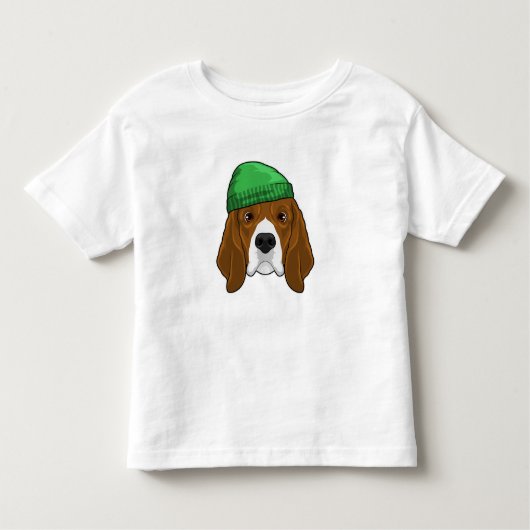 T-shirt Pour Les Tous Petits Chien avec Beanie (Devant)