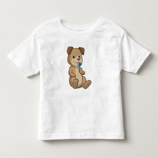 T-shirt Pour Les Tous Petits Chien avec sucré Lollipop (Devant)