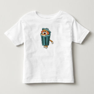 T-shirt Pour Les Tous Petits Chien avec Trashcan