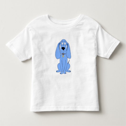 T-shirt Pour Les Tous Petits Chien bleu. Chien (Devant)