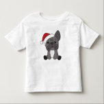 T-shirt Pour Les Tous Petits Chien de Noël Animaux d'hiver de neige<br><div class="desc">Le bulldog français à douceur avec des lumières claires. Animaux amusants avec des cadeaux et de la neige aux vacances. Aussi drôle pour Noël en juillet. Les chiens sont des animaux doux et parfaits pour Noël.</div>