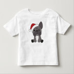 T-shirt Pour Les Tous Petits Chien de Noël Animaux d'hiver de neige<br><div class="desc">Le bulldog français à douceur avec des lumières claires. Animaux amusants avec des cadeaux et de la neige aux vacances. Aussi drôle pour Noël en juillet. Les chiens sont des animaux doux et parfaits pour Noël.</div>