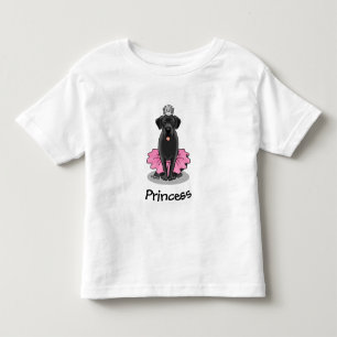 T-shirt Pour Les Tous Petits Chien drôle Ballet Princesse Black Lab Retriever