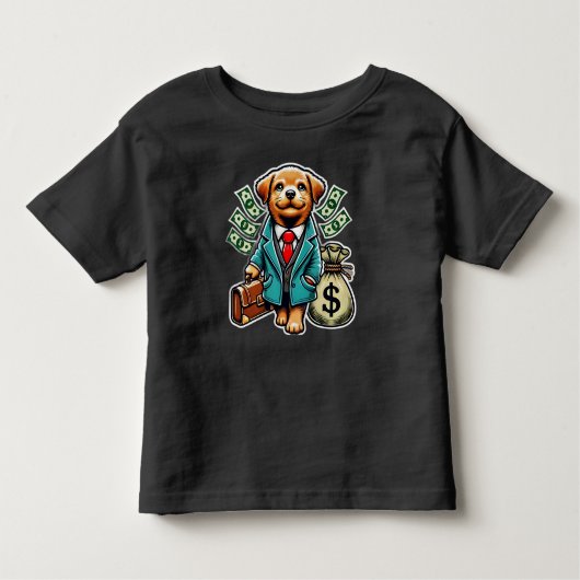 T-shirt Pour Les Tous Petits chien riche (Devant)